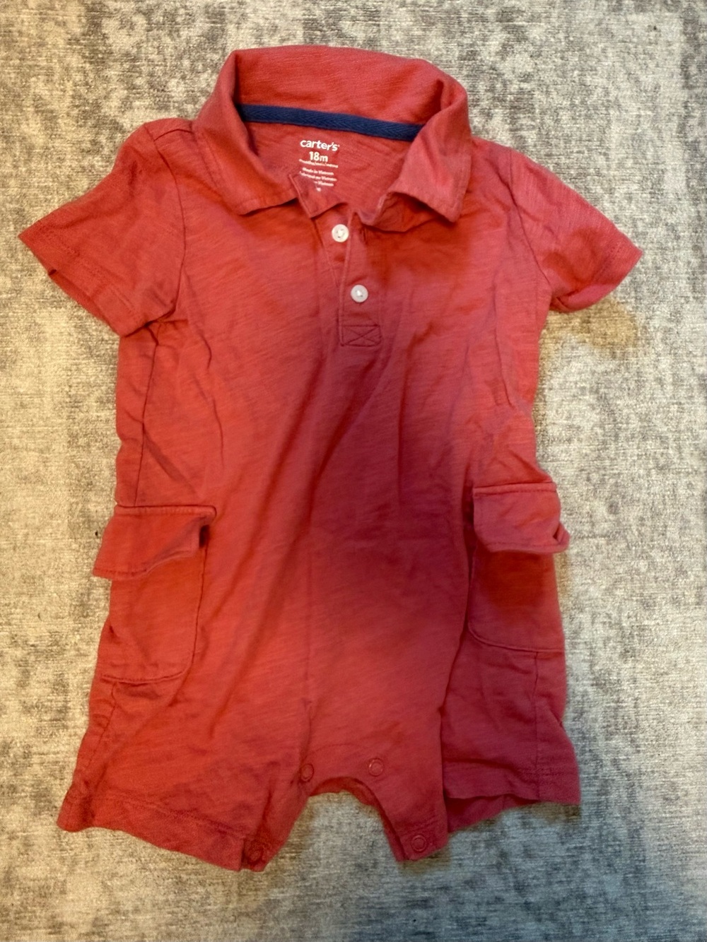 Carter's Red Polo Style One-Piece